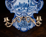 Villeroy & Boch Delft Ormolu Wall Sconce, c.1895 - Harrington Antiques