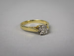 18 Carat Gold & Diamond Ring by W.E.G, Birmingham, 1977. Size G. - Harrington Antiques