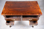 18th Century Georgian Featherbanded Walnut Lowboy - Harrington Antiques