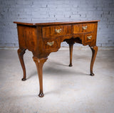 18th Century Georgian Featherbanded Walnut Lowboy - Harrington Antiques