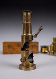 19th Century Brass Field Microscope & Lenses - Harrington Antiques