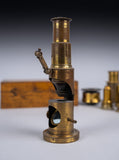 19th Century Brass Field Microscope & Lenses - Harrington Antiques