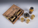 19th Century Brass Field Microscope & Lenses - Harrington Antiques