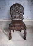 19th Century Burmese Anglo-Indian Carved Rosewood Chair. - Harrington Antiques