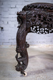 19th Century Burmese Anglo-Indian Carved Rosewood Chair. - Harrington Antiques