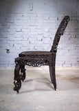 19th Century Burmese Anglo-Indian Carved Rosewood Chair. - Harrington Antiques