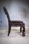 19th Century Burmese Anglo-Indian Carved Rosewood Chair. - Harrington Antiques