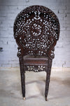 19th Century Burmese Anglo-Indian Carved Rosewood Chair. - Harrington Antiques