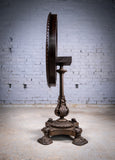 19th Century Cast Iron Tilt Table With Later Flame Mahogany Top. - Harrington Antiques