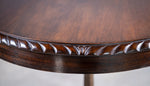 19th Century Cast Iron Tilt Table With Later Flame Mahogany Top. - Harrington Antiques