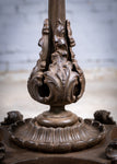 19th Century Cast Iron Tilt Table With Later Flame Mahogany Top. - Harrington Antiques