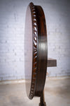 19th Century Cast Iron Tilt Table With Later Flame Mahogany Top. - Harrington Antiques