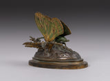 19th Century Cold Painted Bronze Butterfly Letter Clip - Harrington Antiques