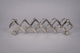 19th Century Concertina / Expanding Silver Plated 7-Bar Toast Rack - Harrington Antiques