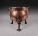 19th Century Copper Cauldron Jardiniere With Brass Paw Feet - Harrington Antiques