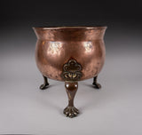 19th Century Copper Cauldron Jardiniere With Brass Paw Feet - Harrington Antiques