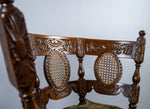 19th Century Dutch Colonial Carved Oak Burgomeister Chair With Original Cushion - Harrington Antiques