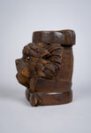 19th Century Finely Carved Black Forest Dog Tobacco Jar & Pipe - Harrington Antiques