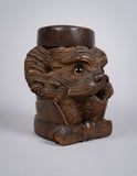 19th Century Finely Carved Black Forest Dog Tobacco Jar & Pipe - Harrington Antiques