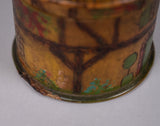 19th Century Folk Art 'Thatched Cottage' Polychrome Treen String Box - Harrington Antiques