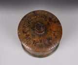 19th Century Folk Art 'Thatched Cottage' Polychrome Treen String Box - Harrington Antiques