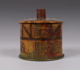 19th Century Folk Art 'Thatched Cottage' Polychrome Treen String Box - Harrington Antiques