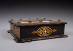 19th Century French Boulle Style Papier Mache Jewellery Box - Harrington Antiques