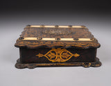 19th Century French Boulle Style Papier Mache Jewellery Box - Harrington Antiques