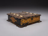 19th Century French Boulle Style Papier Mache Jewellery Box - Harrington Antiques