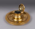 19th Century Gilt Bronze & Malachite Inkwell - Harrington Antiques