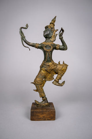 19th Century Gilt Bronze Prince Rama Thai Deity, Dated 1883. - Harrington Antiques