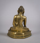 19th Century Gilt Bronze Shakyamuni Buddha Figure. - Harrington Antiques