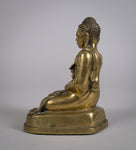 19th Century Gilt Bronze Shakyamuni Buddha Figure. - Harrington Antiques