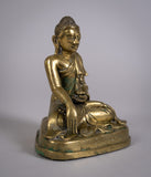 19th Century Gilt Bronze Shakyamuni Buddha Figure. - Harrington Antiques