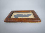 19th Century Hand Painted Silhouette Of A Woman In Leather Frame - Harrington Antiques