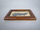 19th Century Hand Painted Silhouette Of A Woman In Leather Frame - Harrington Antiques