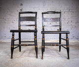 19th Century Lambert Hitchcock Chair & Another Similar - Near Pair. - Harrington Antiques