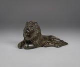 19th Century Laying Lion Bronze - Harrington Antiques