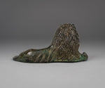 19th Century Laying Lion Bronze - Harrington Antiques