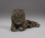 19th Century Laying Lion Bronze - Harrington Antiques