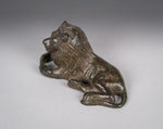 19th Century Laying Lion Bronze - Harrington Antiques