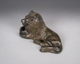 19th Century Laying Lion Bronze - Harrington Antiques