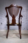 19th Century Mahogany Art Nouveau Chair In The Manner of J. Shoolbred, c.1880 - Harrington Antiques