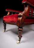 19th Century Mahogany Reading / Library Chair - Harrington Antiques