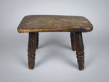 19th Century Oak Rectangular Milking / Dairy Stool - Harrington Antiques
