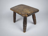19th Century Oak Rectangular Milking / Dairy Stool - Harrington Antiques