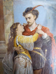 19th Century Oil On Board - Romeo & Juliet On Balcony. - Harrington Antiques