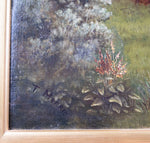 19th Century Oil On Canvas - Lady Walking By Pond. Signed 'T. Morris'. - Harrington Antiques