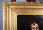 19th Century Portrait Of A Young Lady With Tartan Shawl. Oil On Board. - Harrington Antiques