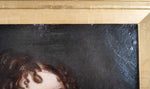19th Century Portrait Of A Young Lady With Tartan Shawl. Oil On Board. - Harrington Antiques